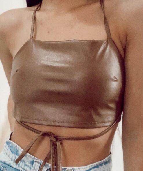 Top eco cuero
