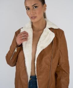 Campera ecocuero con piel