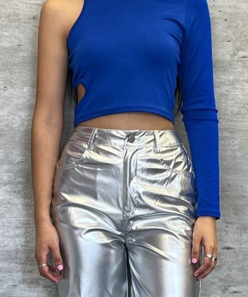 Top BLUE una manga