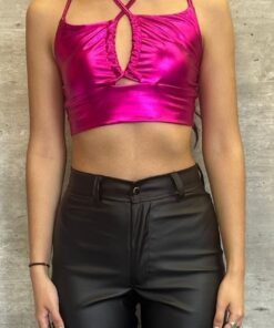 Top tiras cruzadas