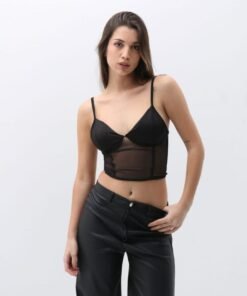 Musculosa top transparente