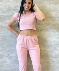 Conjunto rosa comfy