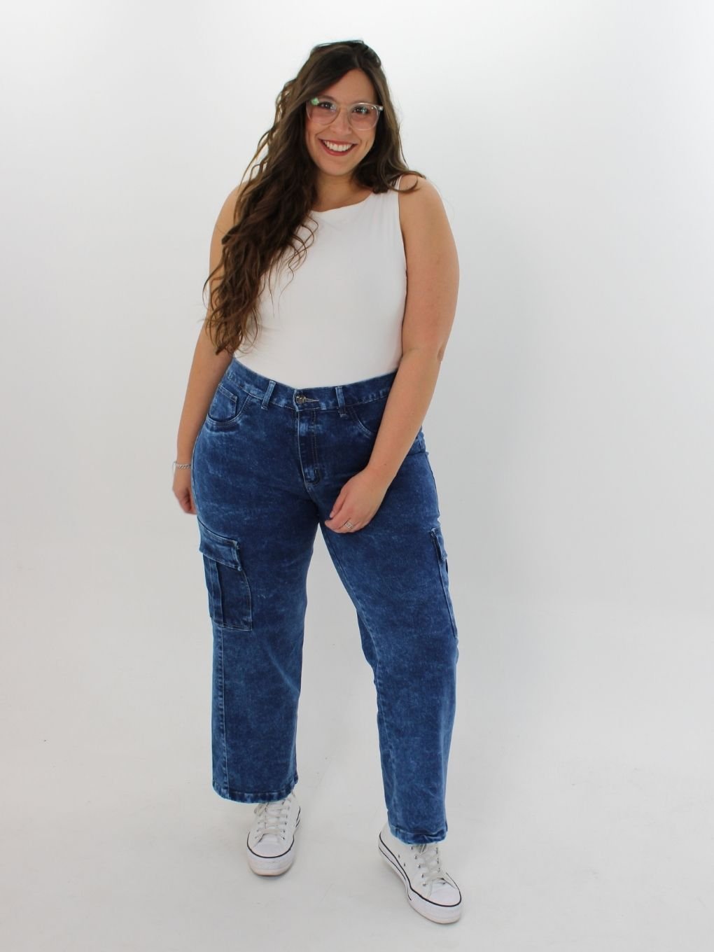 Jean cargo plus size - Imagen 2