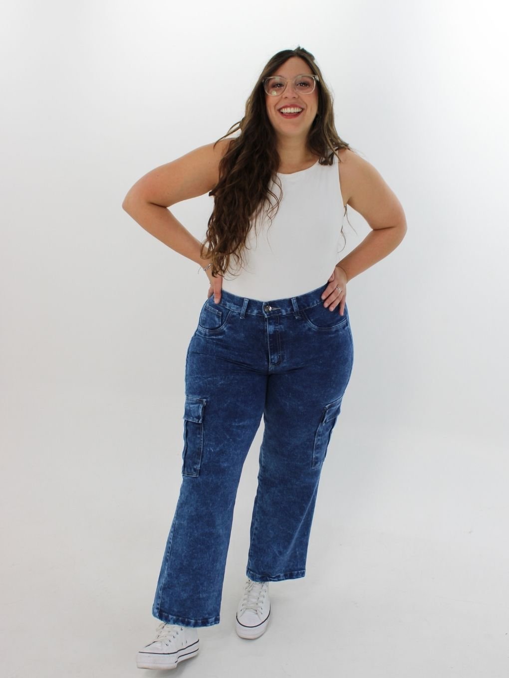 Jean cargo plus size - Imagen 3