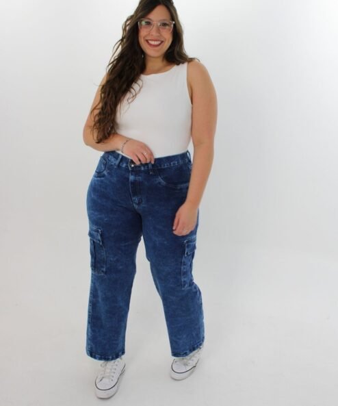 Jean cargo plus size